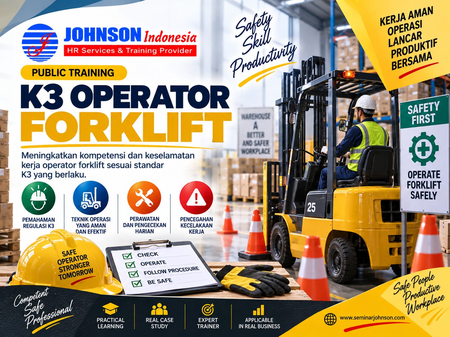 = Training K3 Operator Forklift Johnson Indonesia