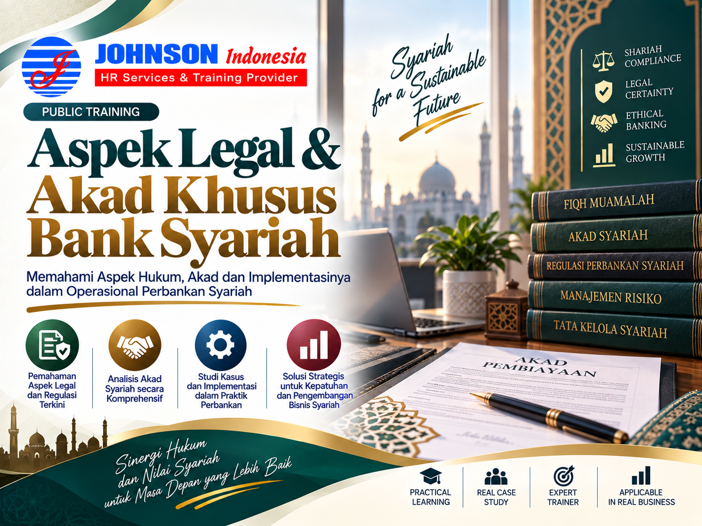 = Training Aspek Legal & Akad Khusus Bank Syariah Johnson Indonesia