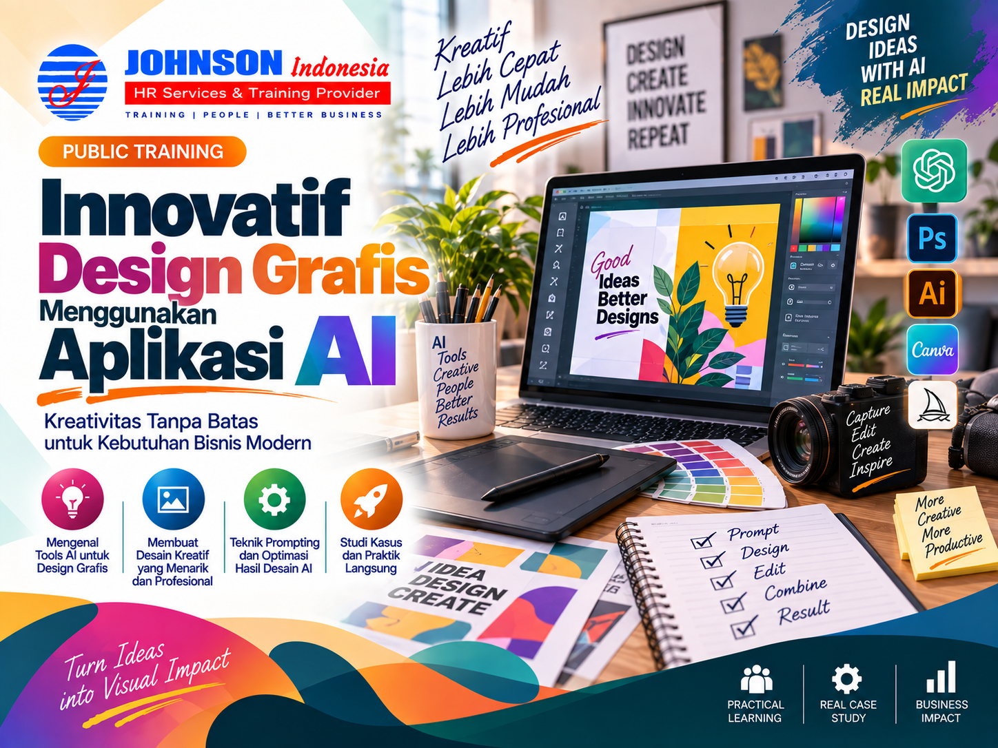 = Training Innovatif Design Grafis Menggunakan Aplikasi AI