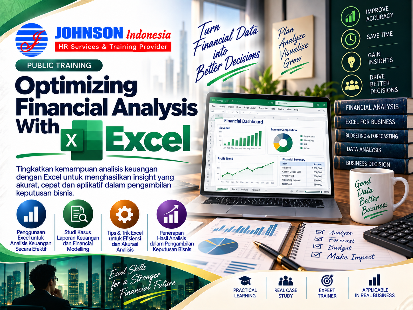 = Training Optimilizing Financial Analysis With Excel Johnson Indonesia