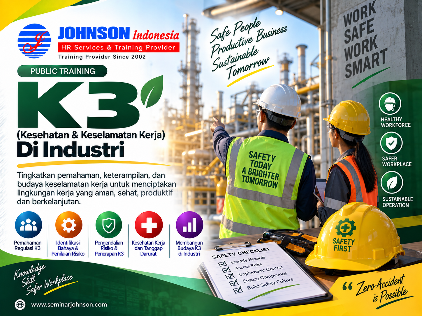  = Training K3 (Kesehatan & Keselamatan Kerja) Di Industri Johnson Indonesia
