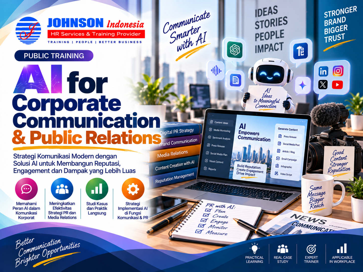 = Training AI for Corporate Communication & Public Relations Johnson Indonesia