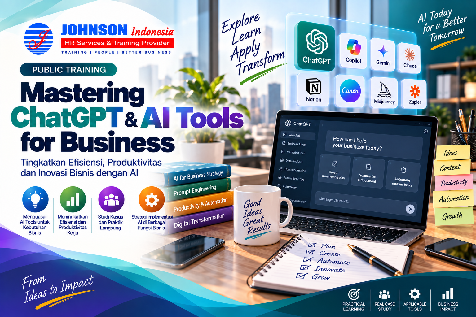 = Training Mastering ChatGPT & AI Tools for Business Johnson Indonesia